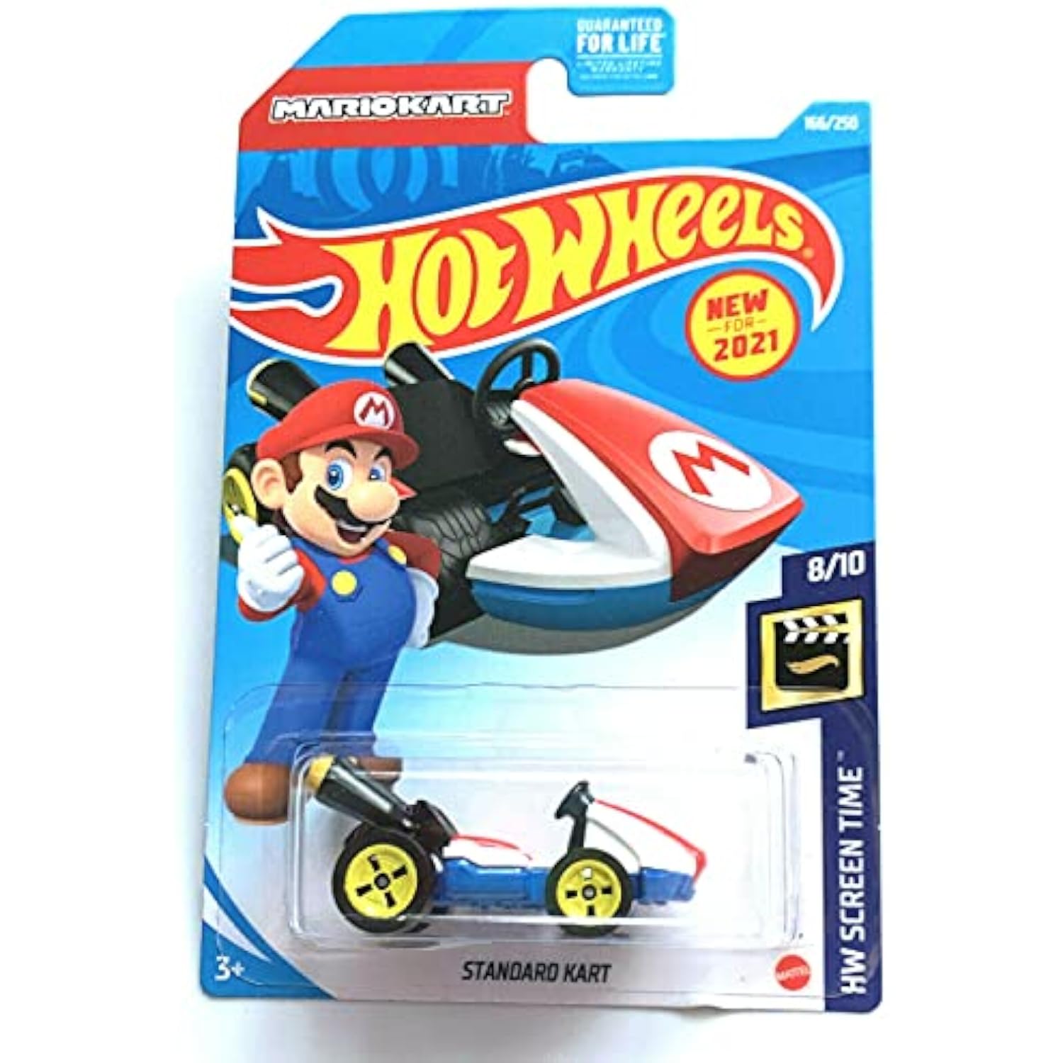 Hot Wheels マリオ HW SCREEN TIME DieCast Hotwheels Mario Kart Standard Kart, 166/250 HW Screen Time